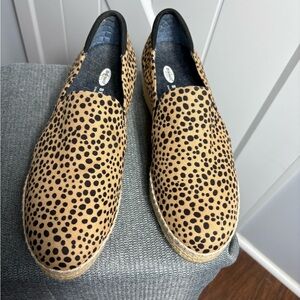 Dr. Scholl’s Be Free Slip On Women’s Espadrilles Cheetah Print Size 10M